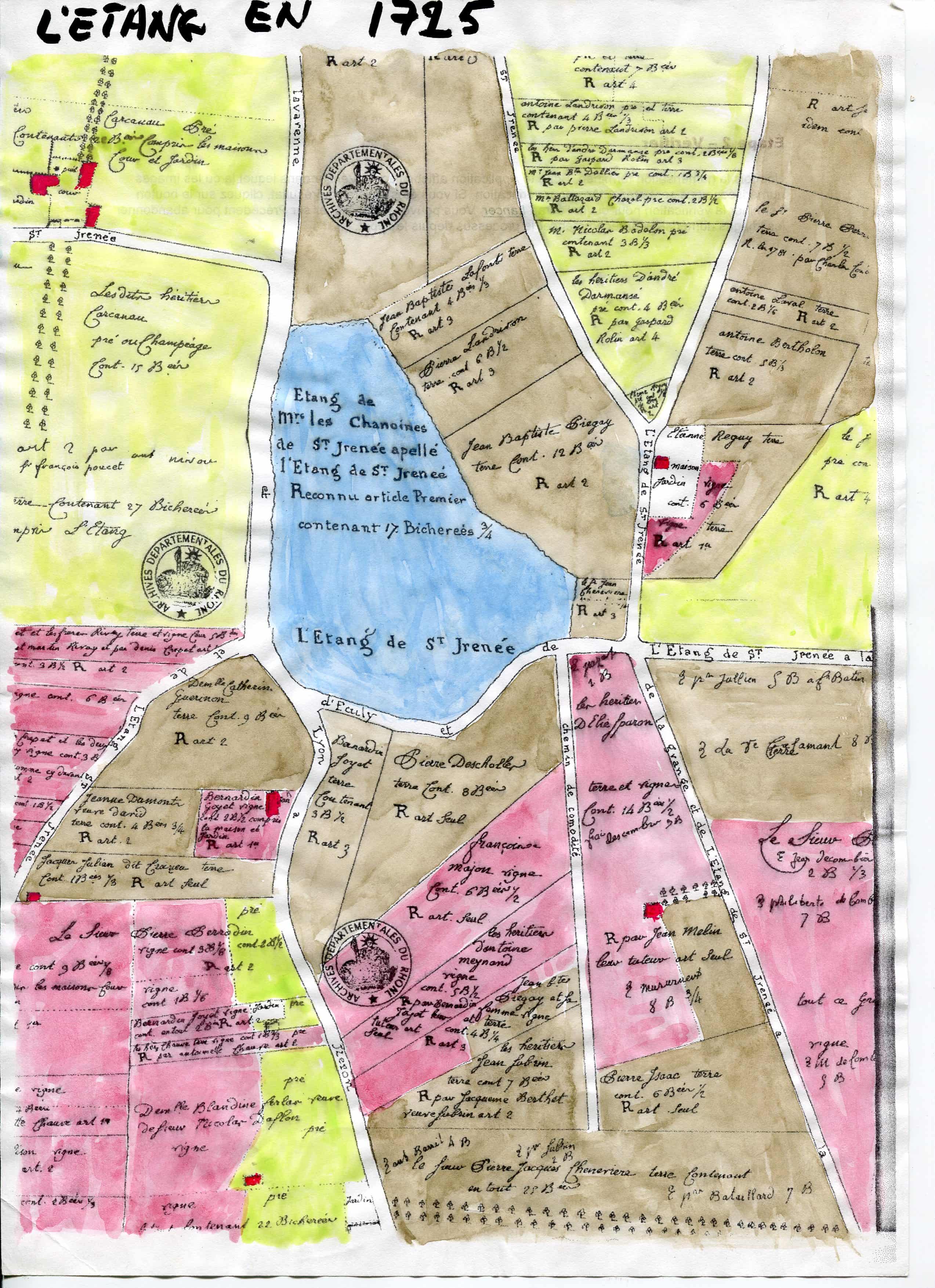 La place, l'avenue et l'étang du Point-du-Jour